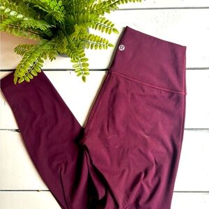 🦋 Lululemon Size 6 Align Leggings (maroon color) 🦋